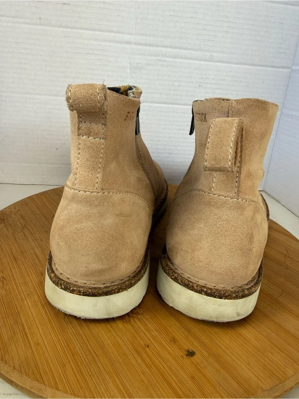 Birkenstock Melrose Suede Leaather Ankle Boots Women Sz 39 US 8 In Tan Nude